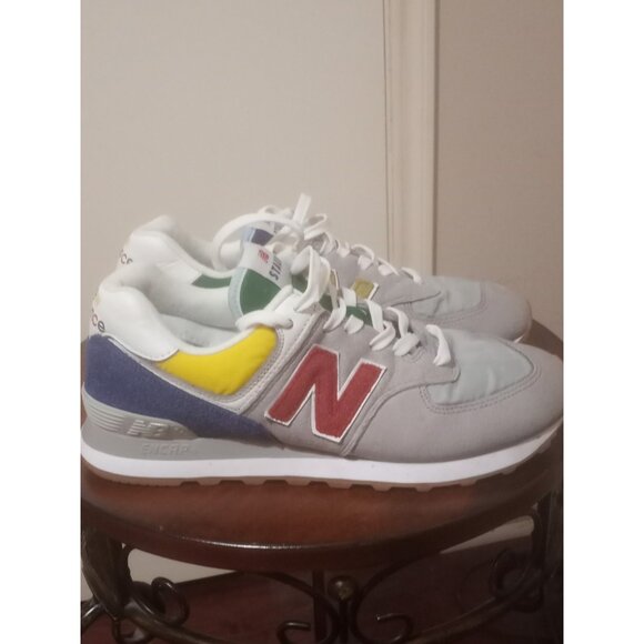 Men's New Balance x Staud 574 Sneakers Sz 9 Gently Used Multi Color - Picture 1 of 16